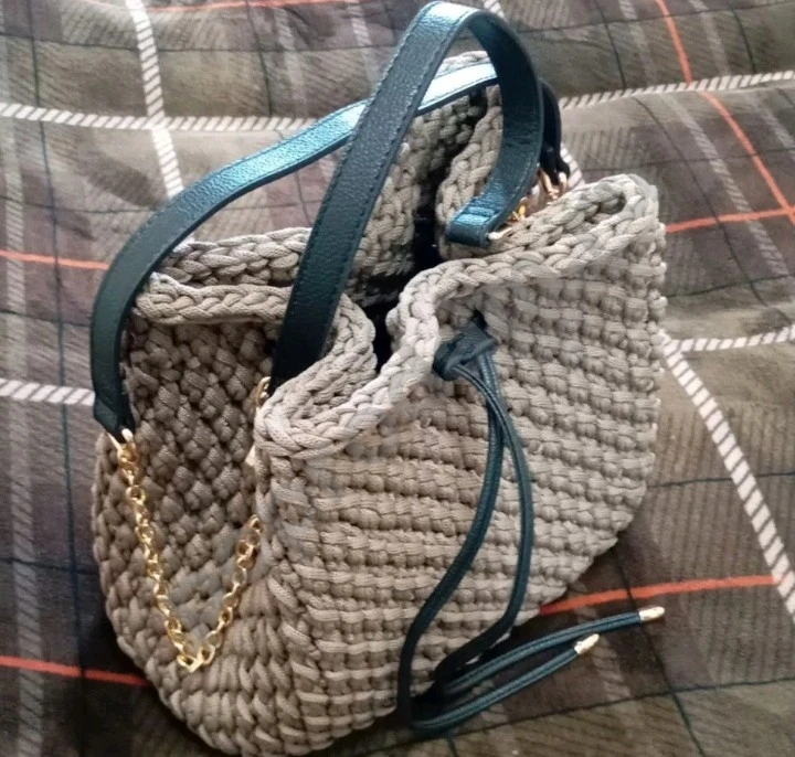 Вязаные сумки женские, корзинки