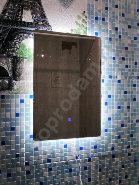 Зеркало настенное с подсветкой прямоугольное,40×60