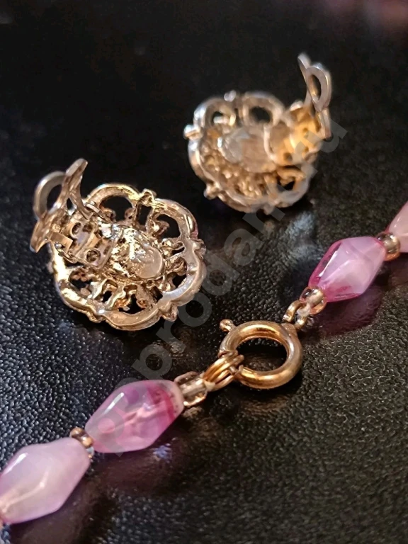 Бусы и Клипсы. Винтаж. Стекло. Родная сборка!