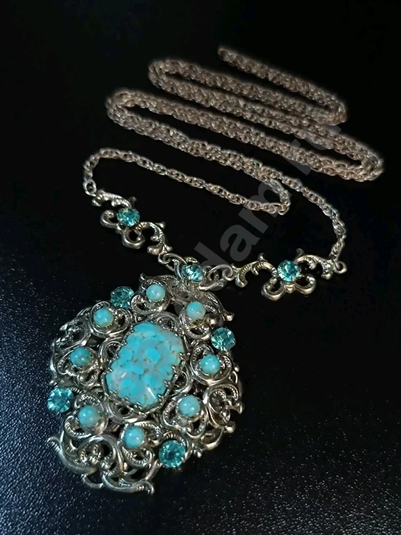 Длинное Колье. Чехия. Jablonex. Винтаж. Пекинское Стекло.