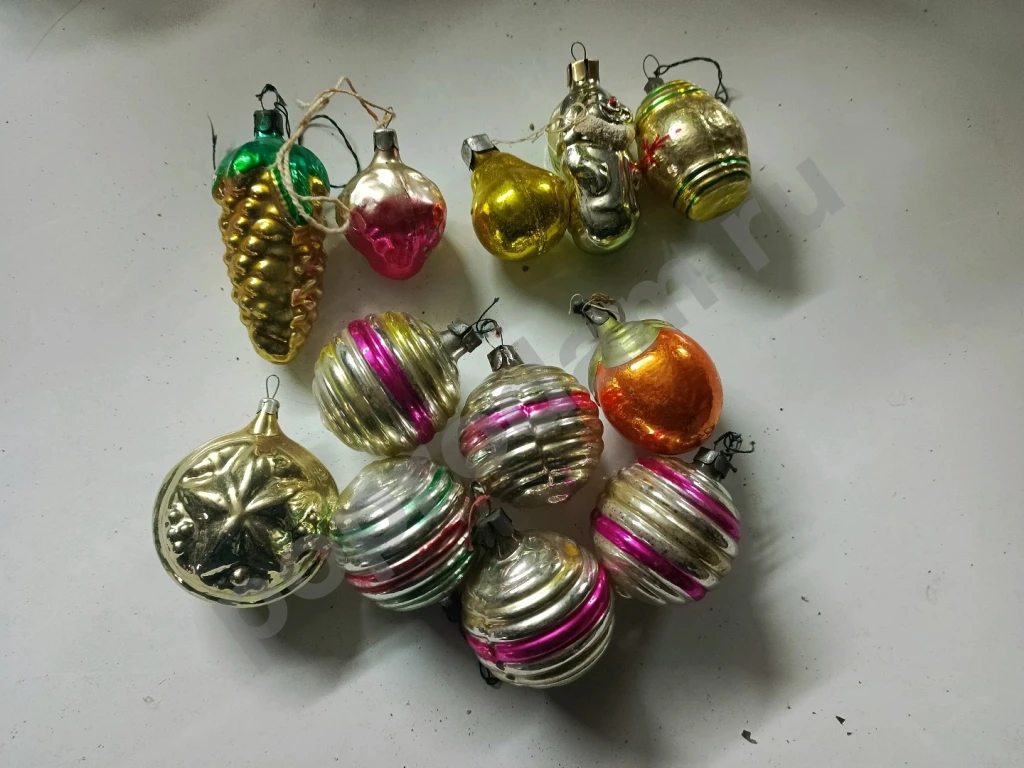 Елочные игрушки СССР Стеклянные. Редкие игрушки СССР
