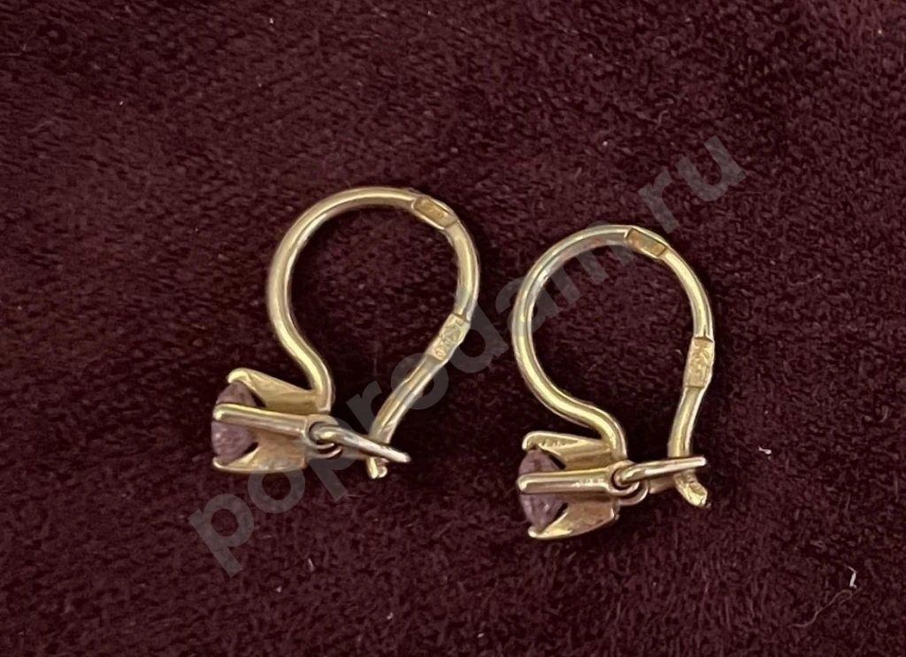 Детские золотые сережки