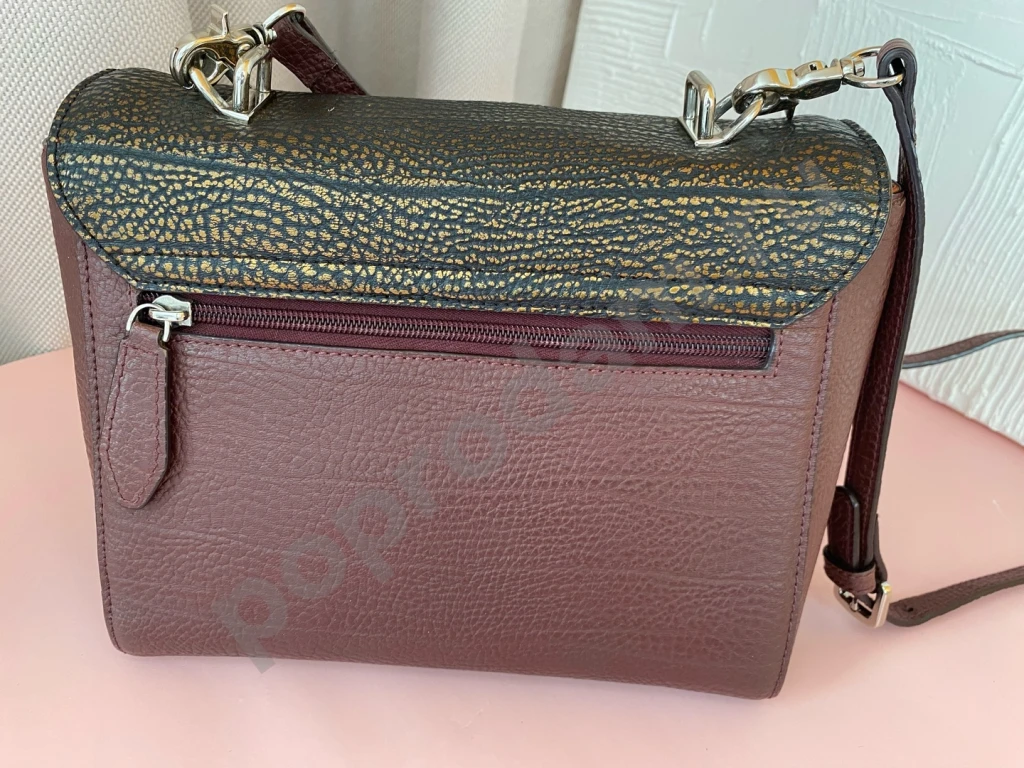 Каркасная бордовая сумка Leo Ventoni кросс-боди Италия