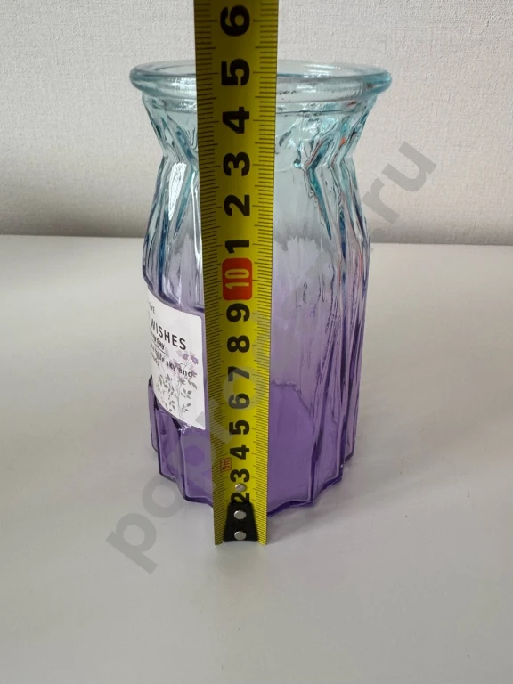 Новая стеклянная ваза, 15 см