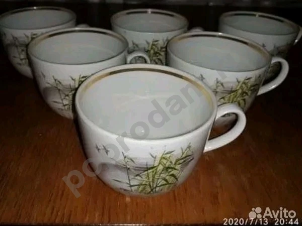 Чашки 250 мл Камыш 6 шт Вербилки СССР