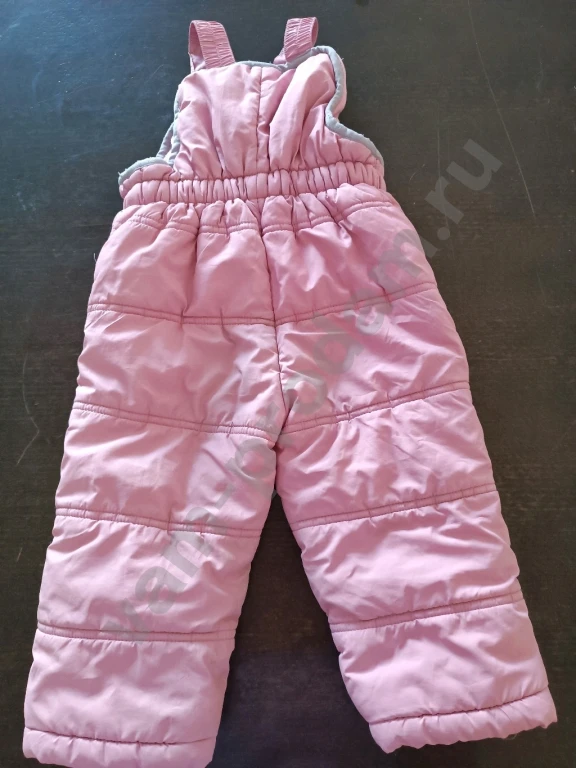 Детский утеплённый полукомбинезон для девочки 2-4 года