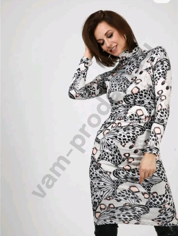 Платье серое крылья бабочки Размер 54