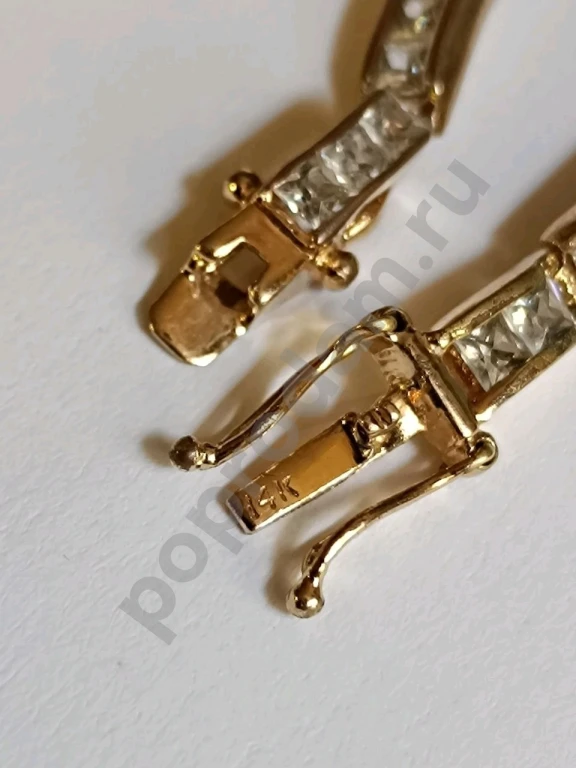 Теннисный Браслет. 14к. Золото 585 проба. 12 грамм.