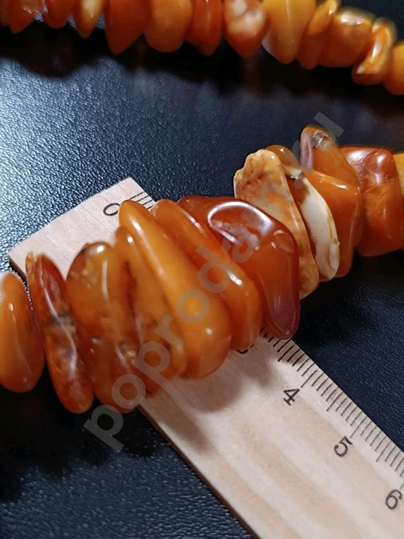 Бусы. Натуральный Янтарь Желток. Винтаж.