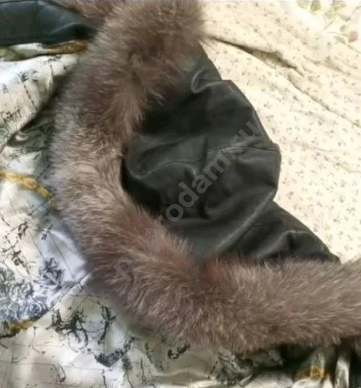 Куртка кожаная с натуральным мехом