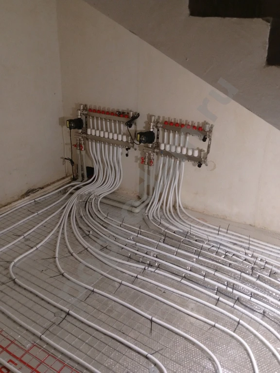 Монтаж отопления воды и канализации