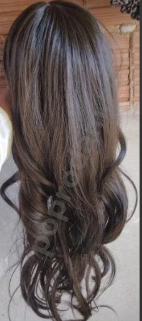 Парик темный длинный новый