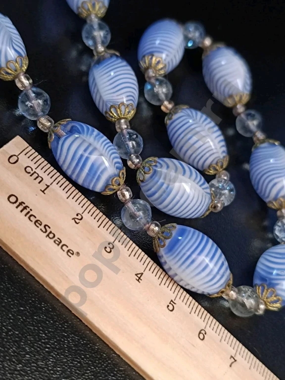 Старинные Бусы 1940-е. Чехия. Jablonex. Стекло.