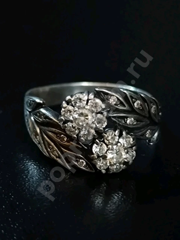 Кольцо. Серебро 925 пробы. Тризуб. Размер 23.