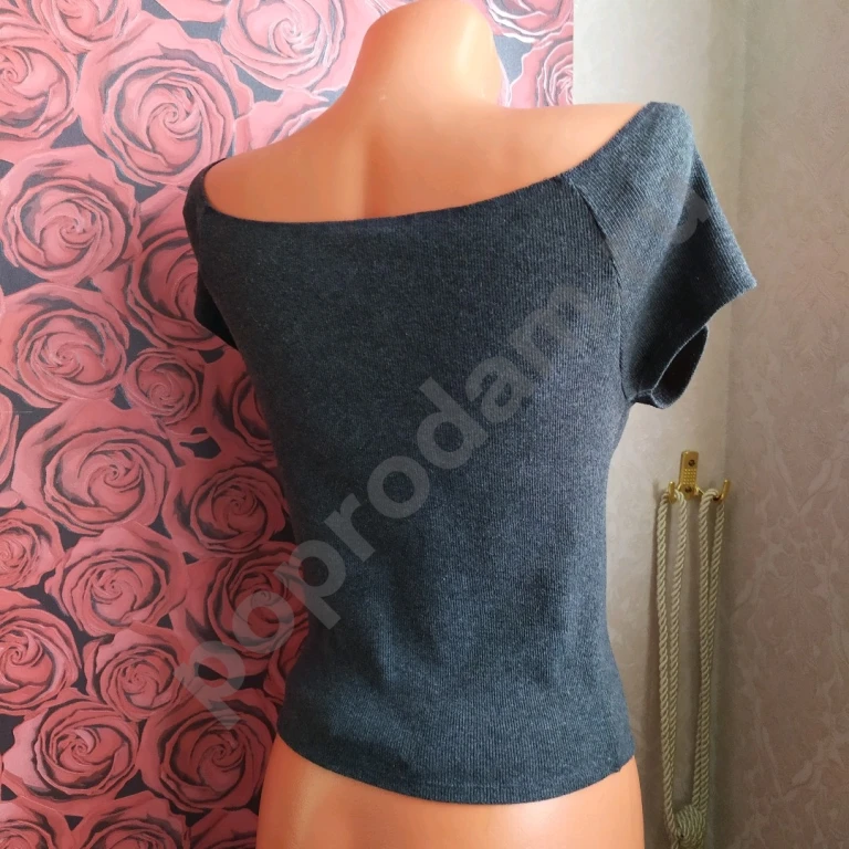 Топ блузка кофточка Твое 50 XL серая тепленькая женская Состав: хлопок