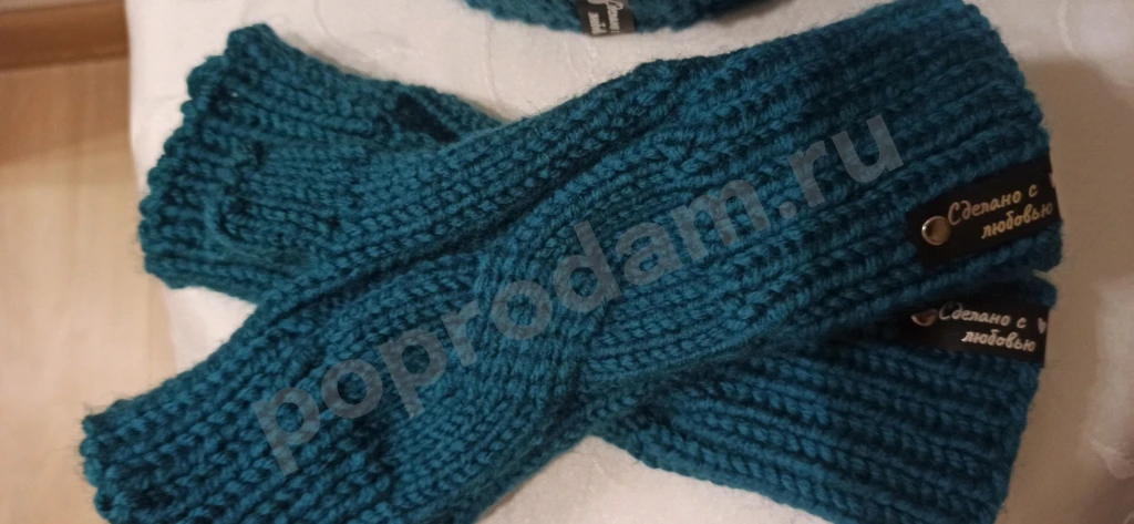 Шапка + митенки