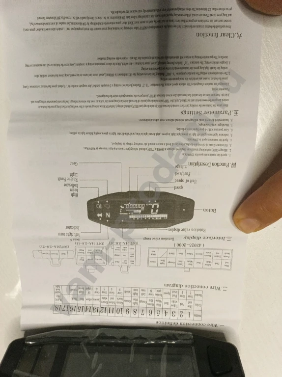 Панель приборов на мото