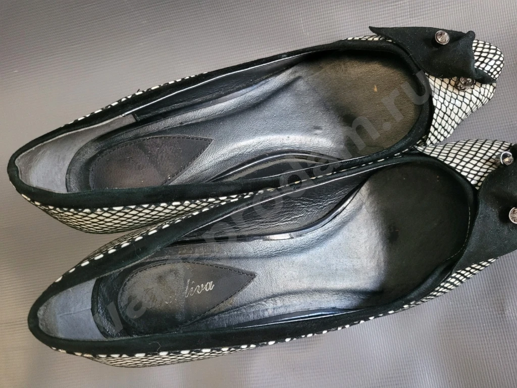 Туфли женские черно-белые Baldiva 38