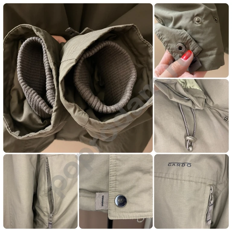 Зимняя мужская куртка пуховик пух перо M 46-48 хаки