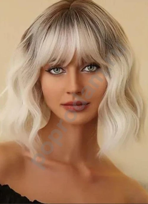 Парик короткий блонд новый