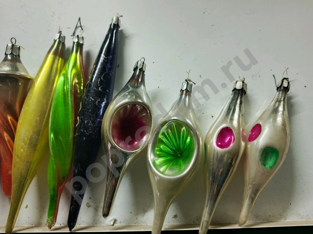 Елочные игрушки СССР Стеклянные. Редкие игрушки СССР сосульки. Доставка
