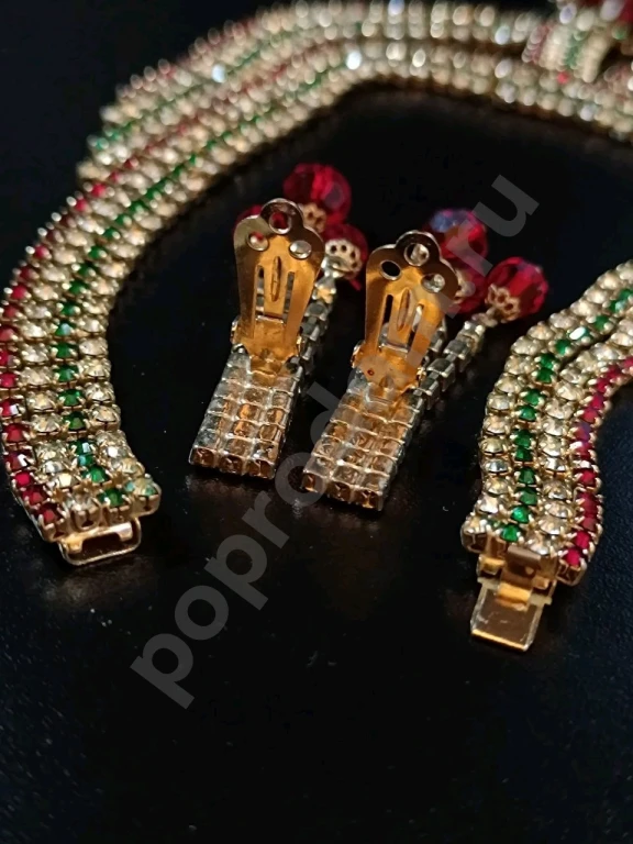 Комплект. Чехия. Jablonex. Винтаж. Стекло.