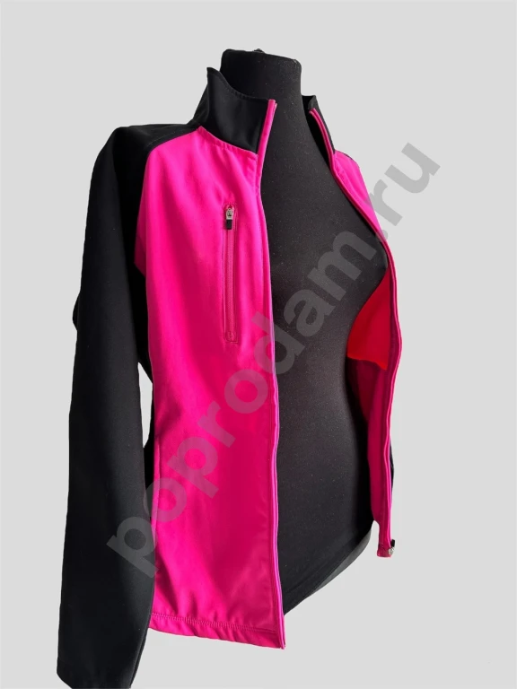 Спортивная куртка Fila женская чёрно-розовая