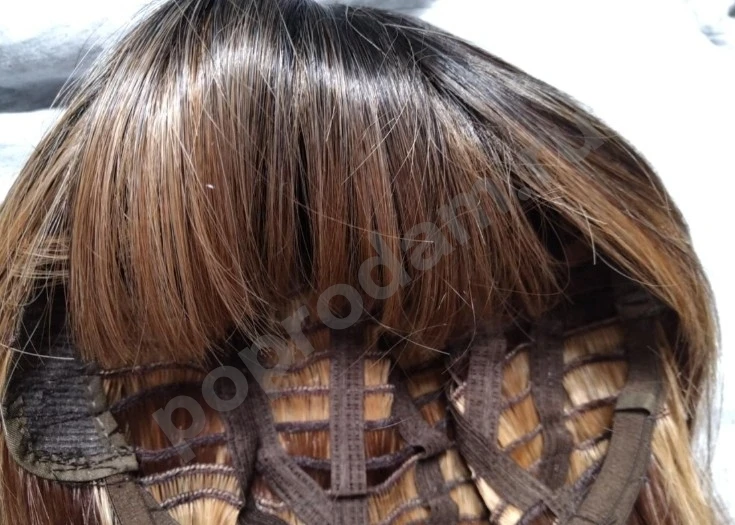 Парик каре тёмный с челкой новый