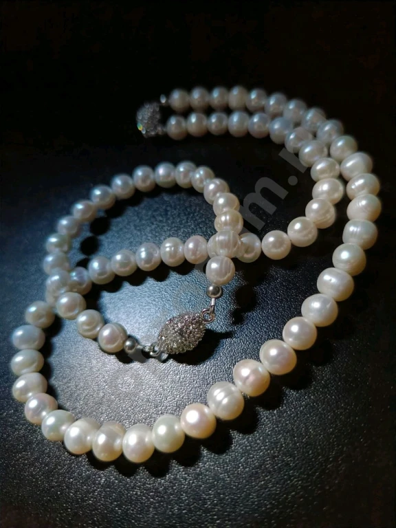 Крупный Комплект. Натуральный Жемчуг. Italia Independent. Бусы и Браслет.