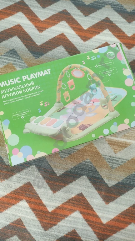 Развивающий музыкальный коврик для новорождённых