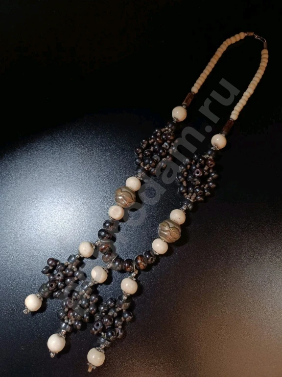 Крупные Бусы. Натуральная Кость. Винтаж.