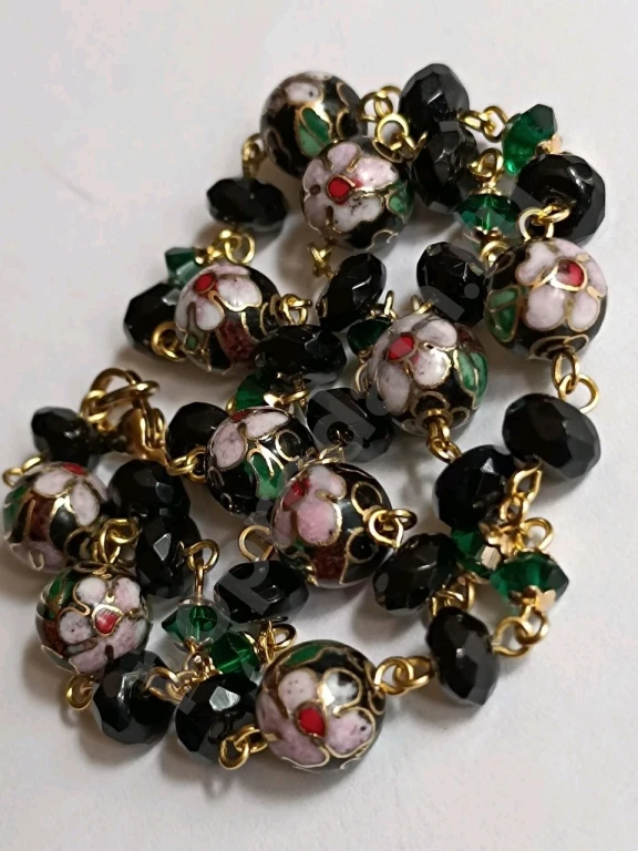 Бусы Цепочка. italia Independent. Клуазоне. Хрустальное Стекло.