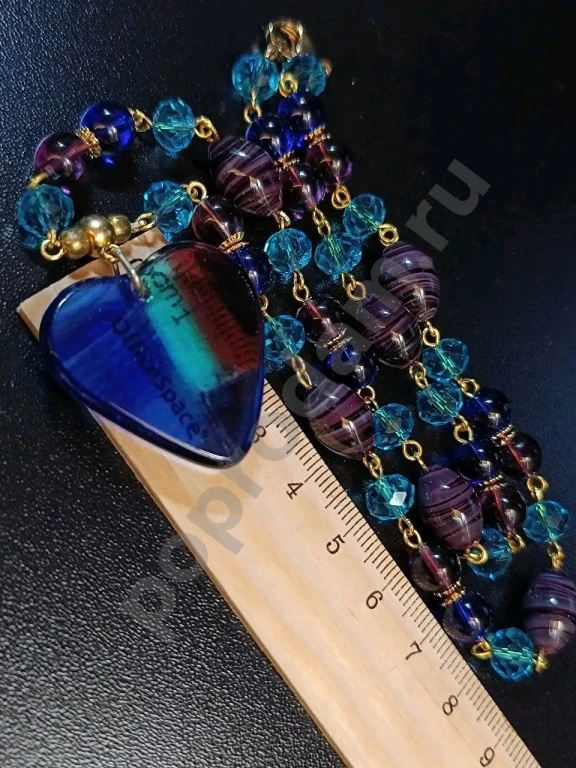 Бусы Цепочка с Подвеской. Italia Independent. Стекло.