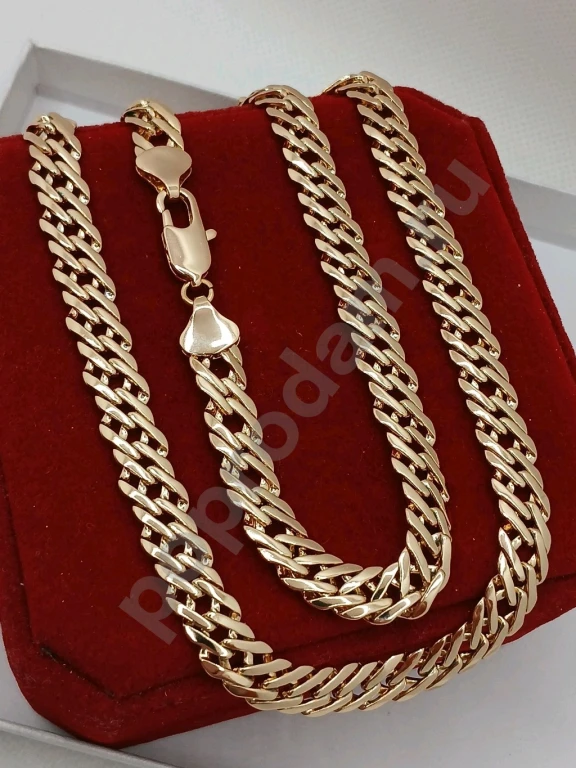 Цепочка Luxe Gold ок.60см/8мм Двойной Ромб