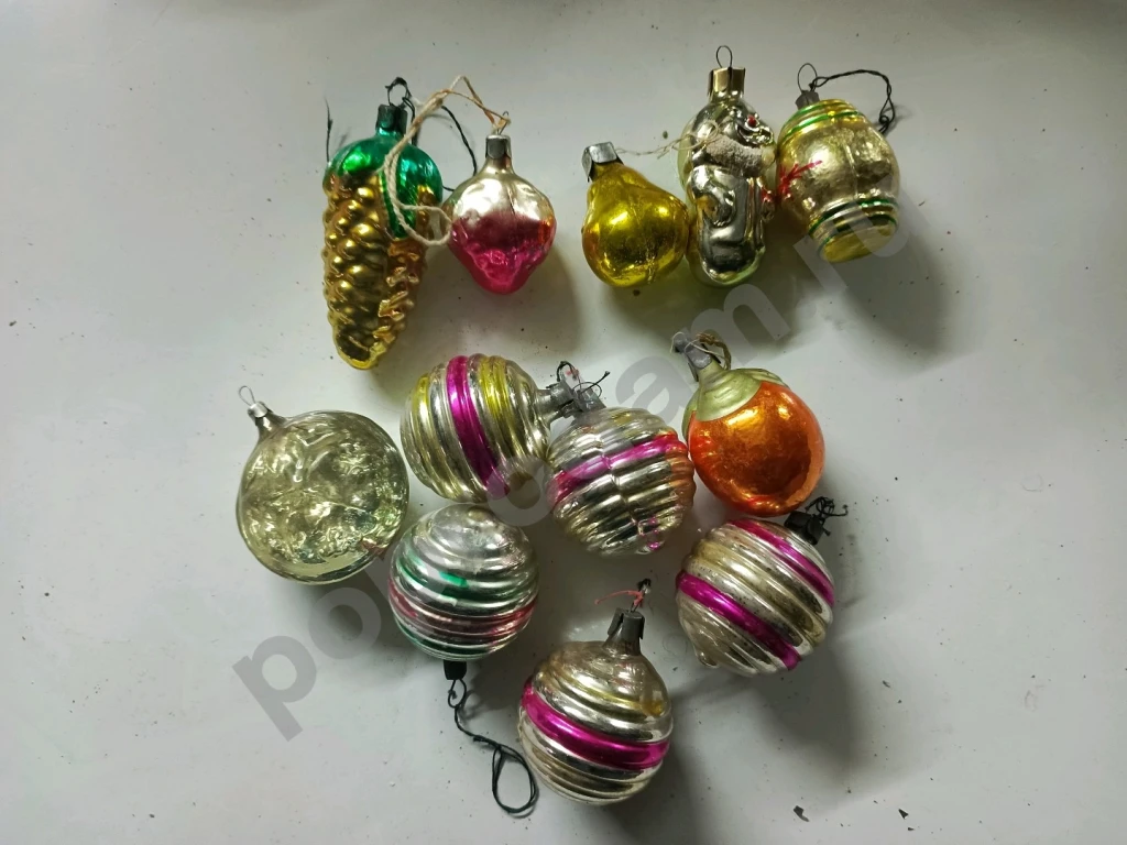 Елочные игрушки СССР Стеклянные. Редкие игрушки СССР