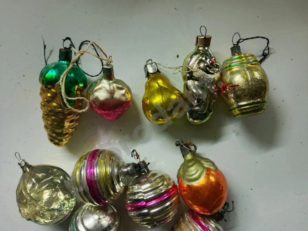 Елочные игрушки СССР Стеклянные. Редкие игрушки СССР