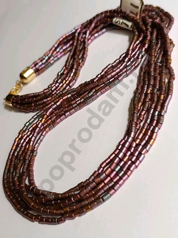 Длинные Бусы. Italia Independent. Матовое, Перламутровое Стекло.