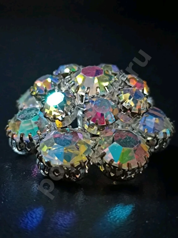 Брошь. Чехия. Jablonex. Винтаж. Стекло АБ.