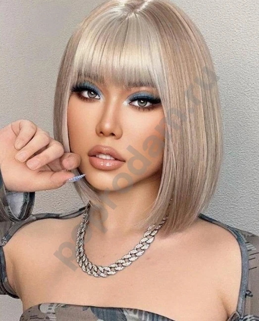 Парик серебристо серый новый