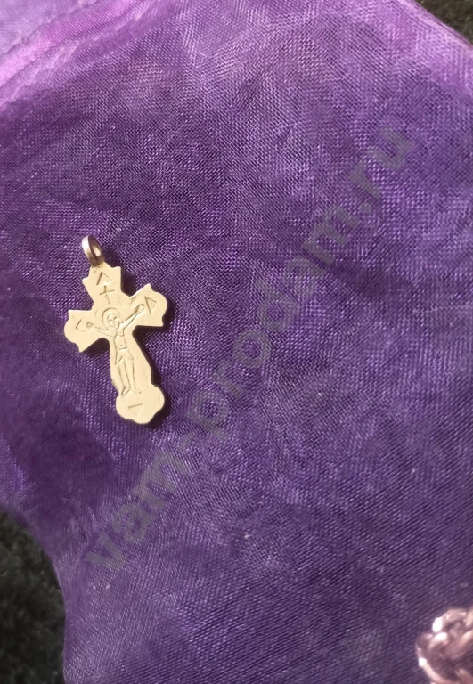 Золочёный крестик подвеска