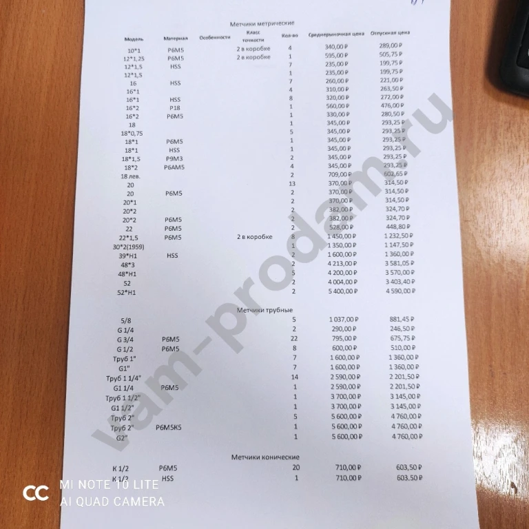 Метчики и плашки