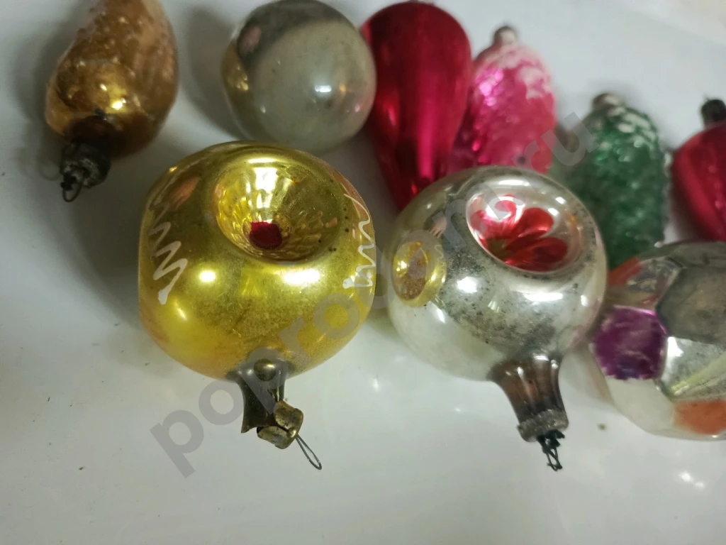 Елочные игрушки СССР Стеклянные. Редкие игрушки