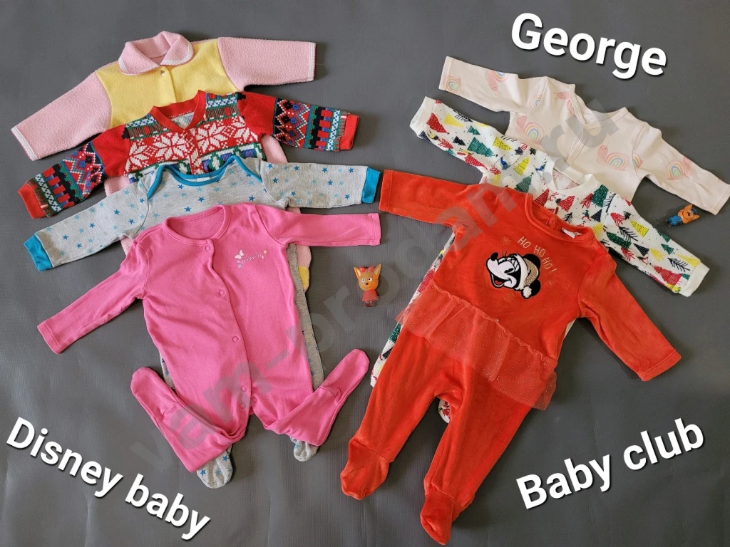 Пакет брендовой одежды для девочки 68 слипы George