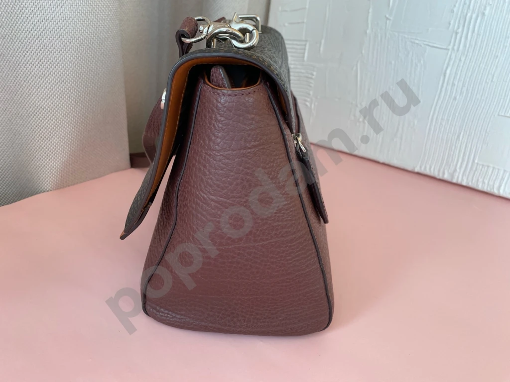 Каркасная бордовая сумка Leo Ventoni кросс-боди Италия