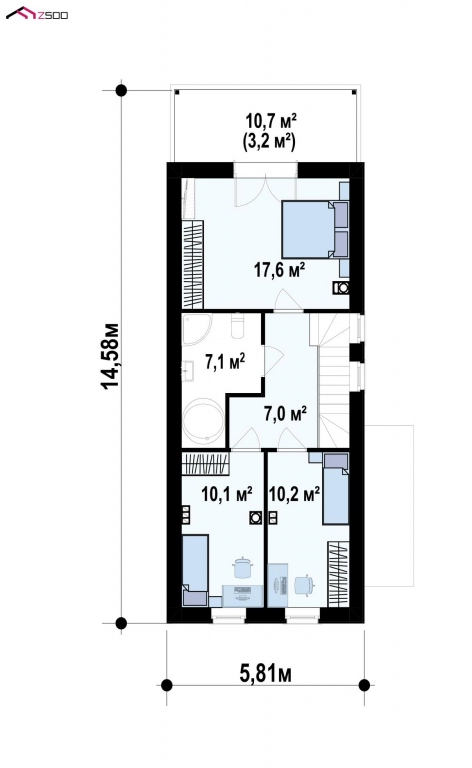 Дом 117 м² на участке 6 сот., Поселений (ИЖС)