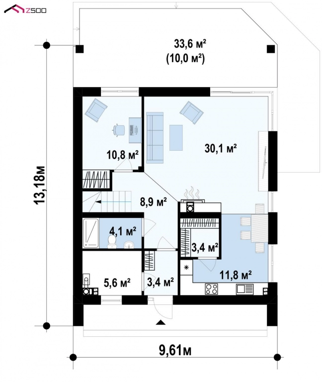 Дом 170 м² на участке 6 сот., Поселений (ИЖС)