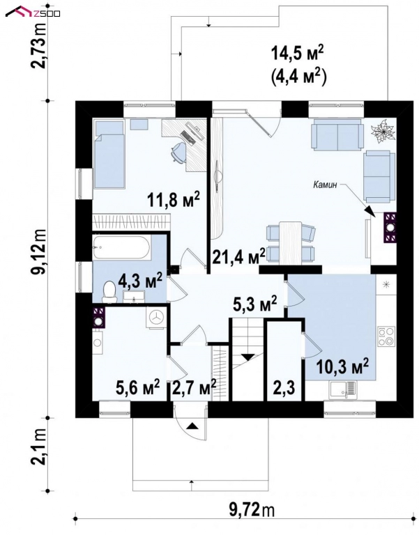 Дом 135 м² на участке 6 сот., Поселений (ИЖС)
