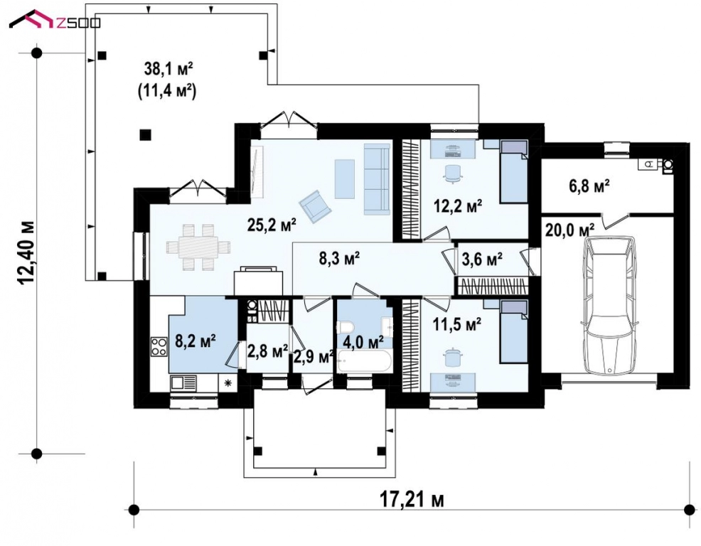 Дом 116 м² на участке 6 сот., Поселений (ИЖС)
