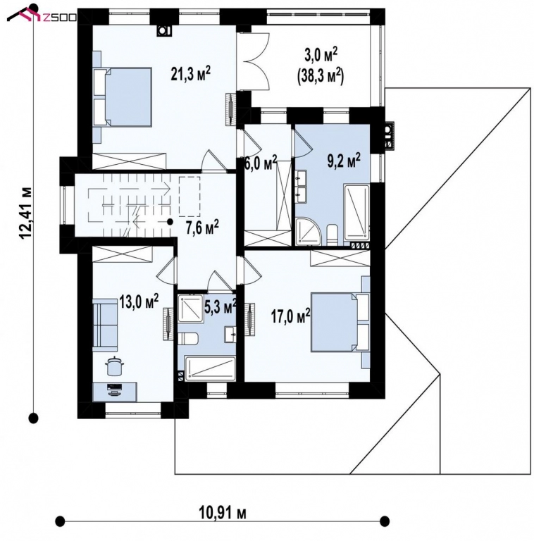 Дом 206 м² на участке 6 сот., Поселений (ИЖС)