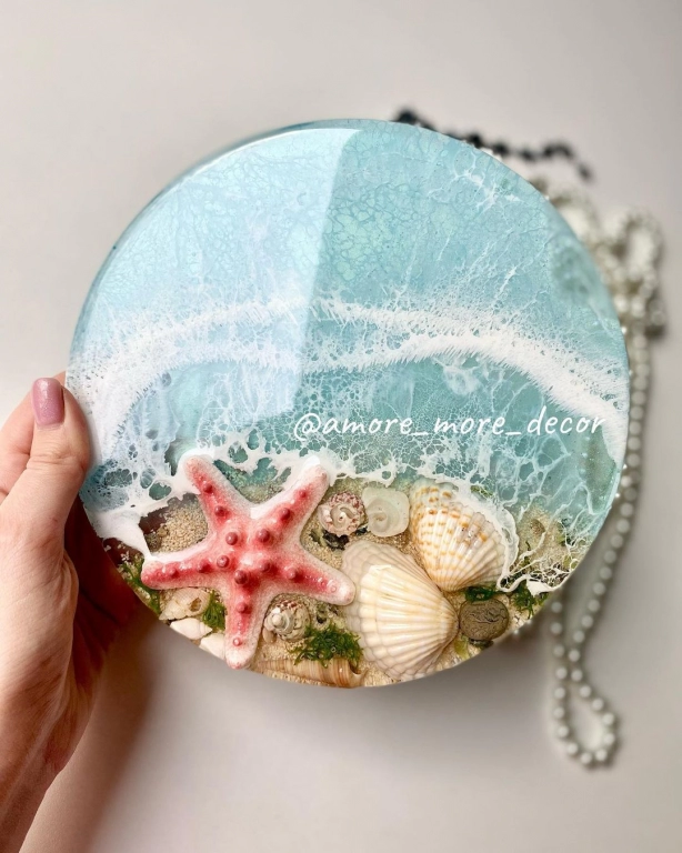 Тарелочка декоративная из смолы, подарок, декор